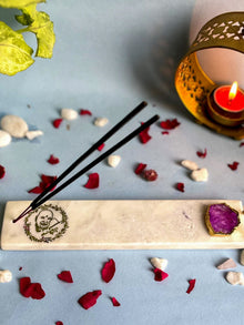 Guru Ji Agarbatti Stand - Handmade Marble & Agate