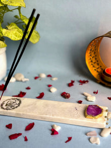 Guru Ji Agarbatti Stand - Handmade Marble & Agate