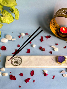 Guru Ji Agarbatti Stand - Handmade Marble & Agate