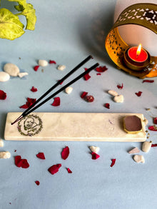 Guru Ji Agarbatti Stand - Handmade Marble & Agate