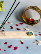 Namokar Mantra Agarbatti Stand - Handmade Marble & Agate