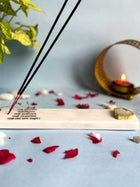Namokar Mantra Agarbatti Stand - Handmade Marble & Agate