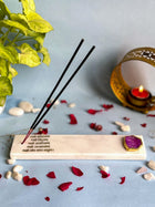 Namokar Mantra Agarbatti Stand - Handmade Marble & Agate