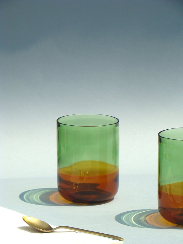 Handmade Tumbler Glass - Alchemy Series Green
