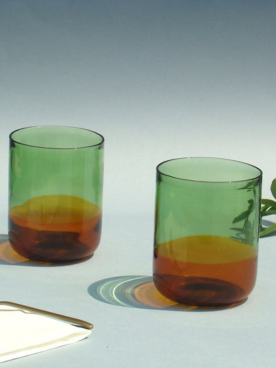 Handmade Tumbler Glass - Alchemy Series Green