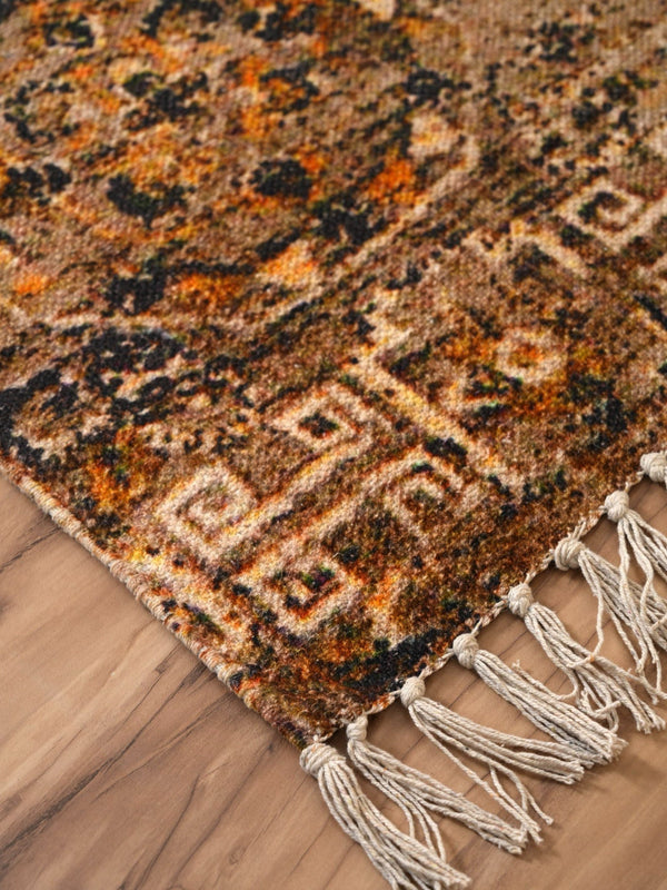 Printed Handloom Rug - Harmony Fusion