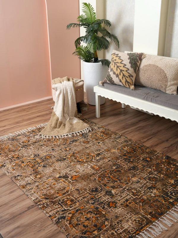 Printed Handloom Rug - Harmony Fusion