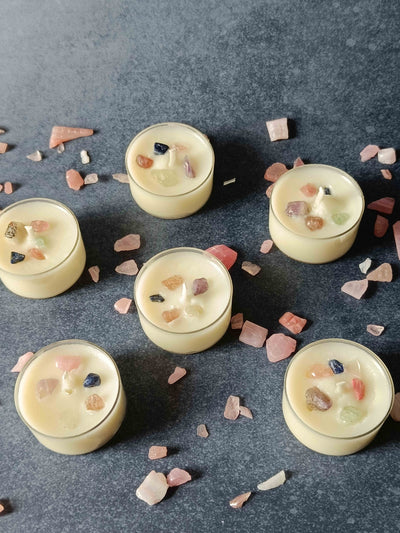 Tealight Candle Set Of 6 - Healing Crystal