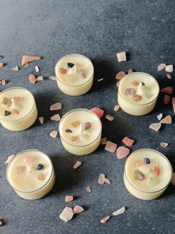 Tealight Candle Set Of 6 - Healing Crystal