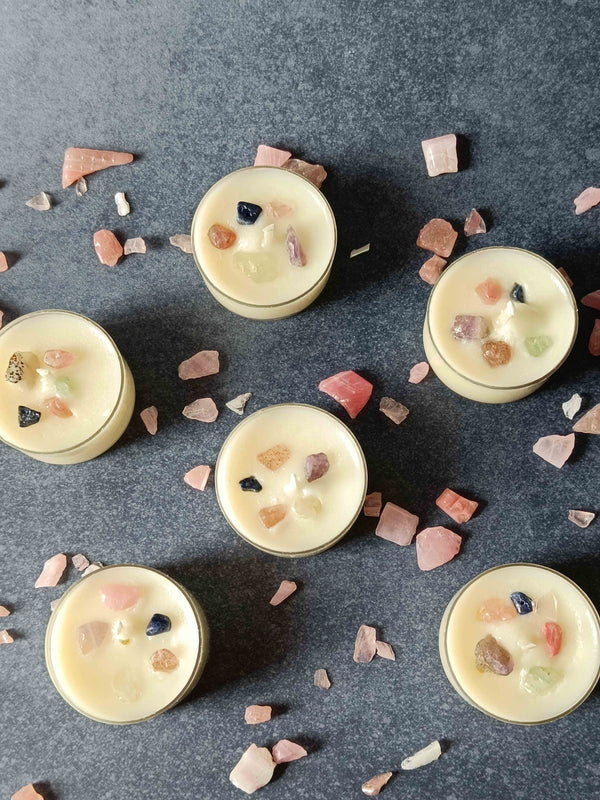 Tealight Candle Set Of 6 - Healing Crystal