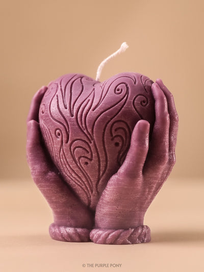 Heart in hands Soy Candle