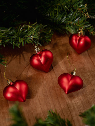 Heart Shape Christmas Tree Hanging Pack Of 4