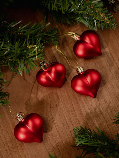 Heart Shape Christmas Tree Hanging Pack Of 4