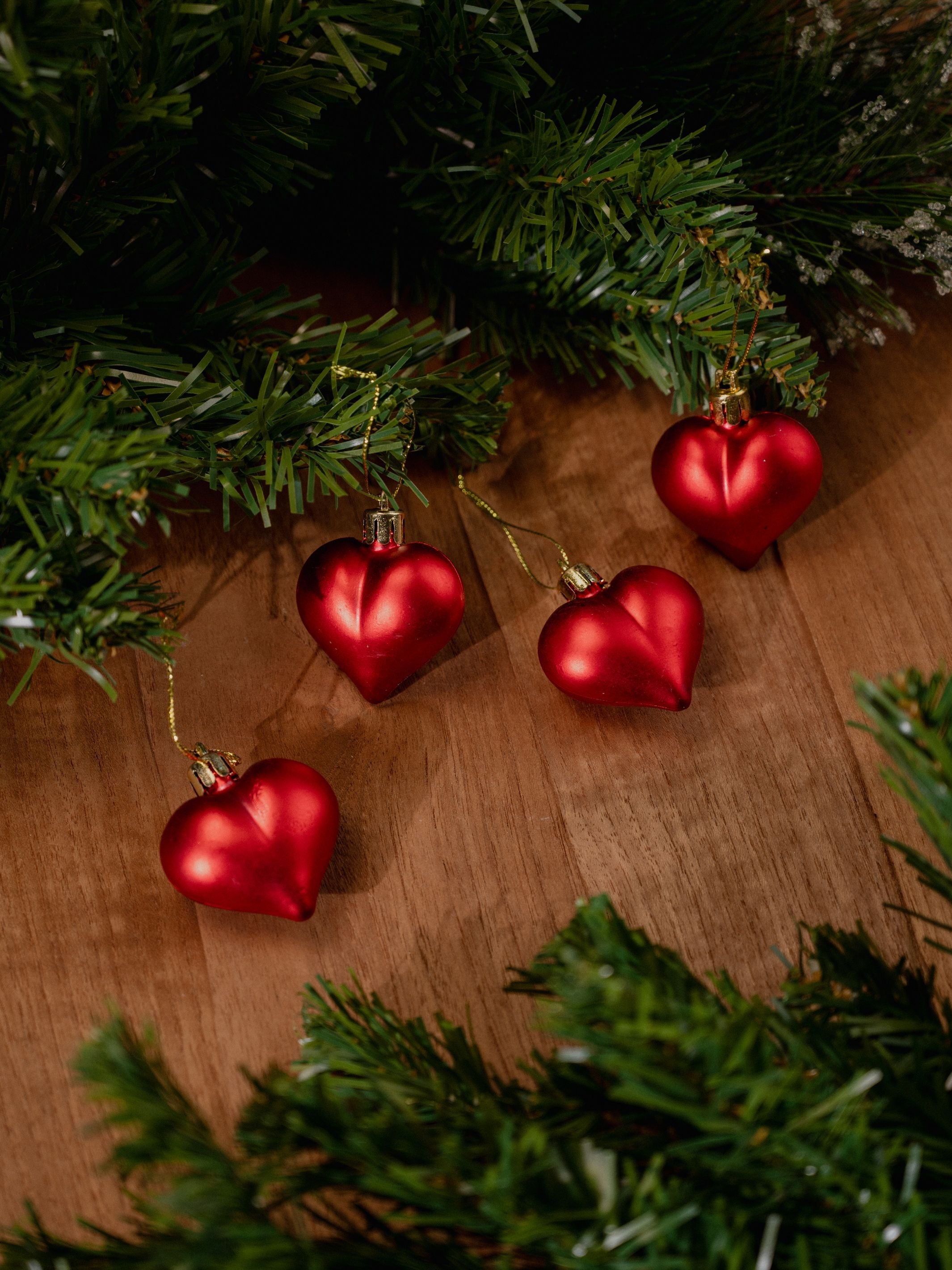 Heart Shape Christmas Tree Hanging Pack Of 4