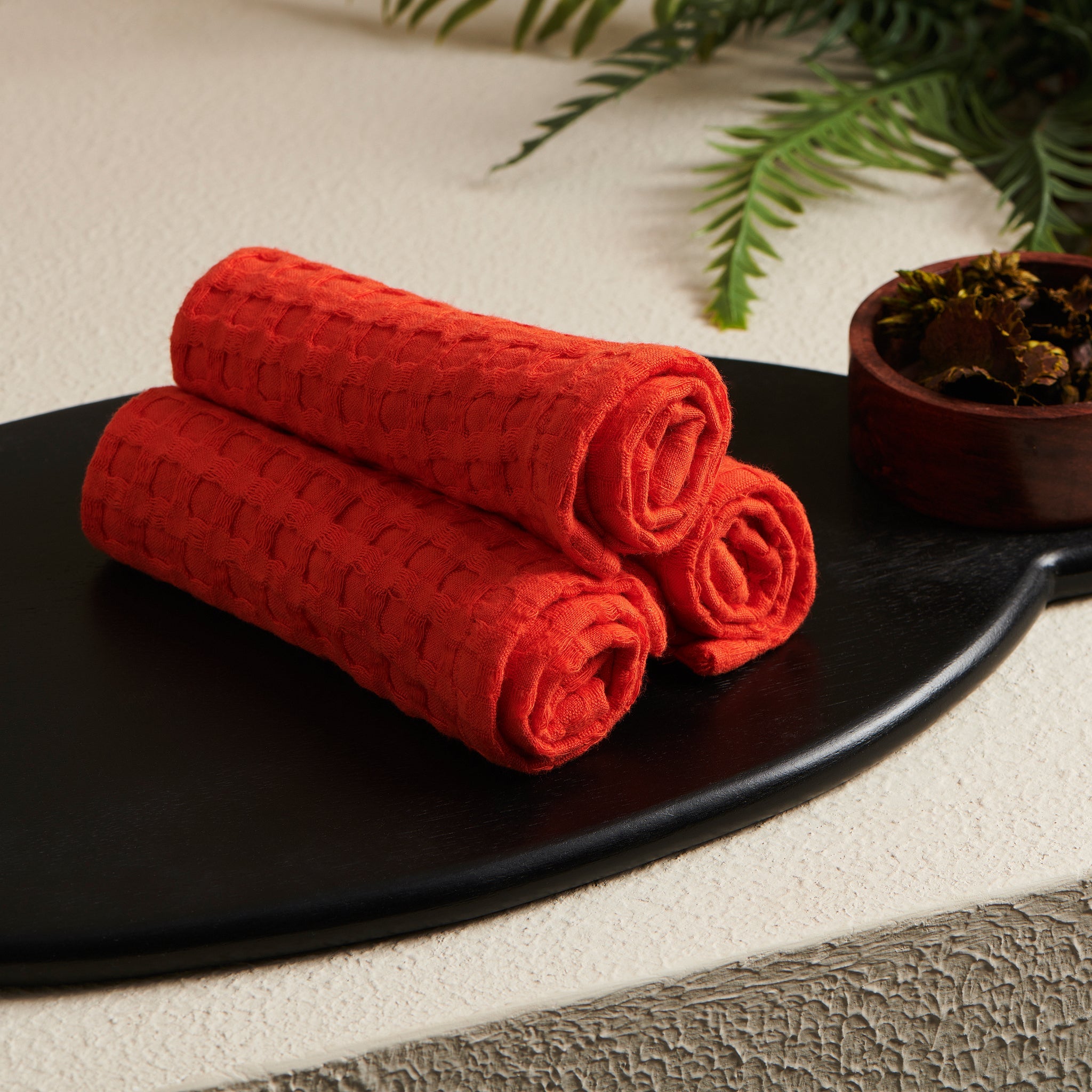 Heliconia | Cotton | Waffle | Face Towels - Set of 2