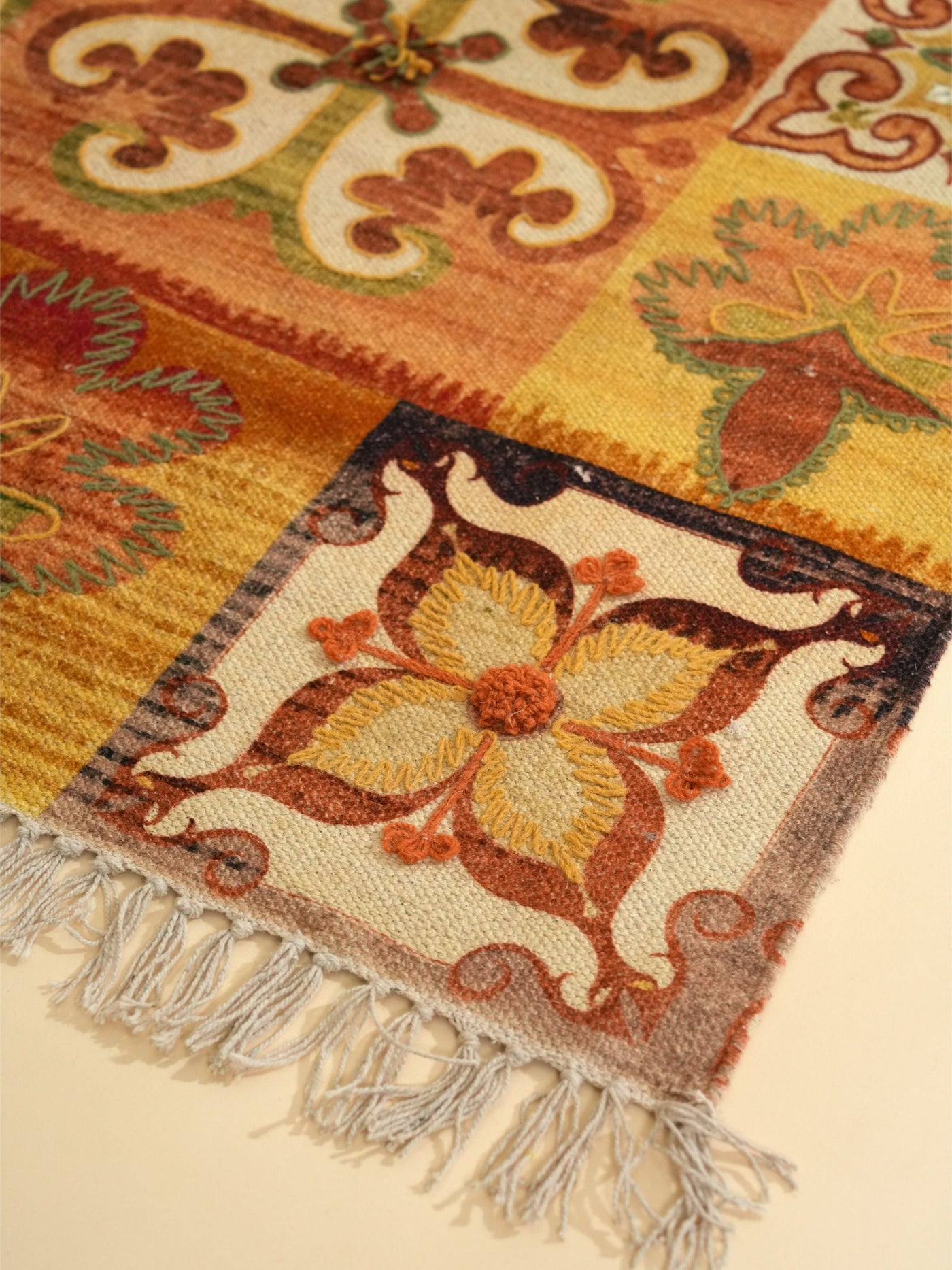 Heritage Mosaic Embroidered Rug