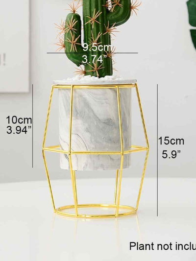 Hexagon Grey Planter