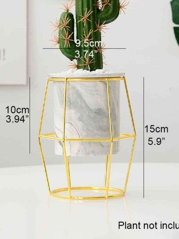 Hexagon Grey Planter