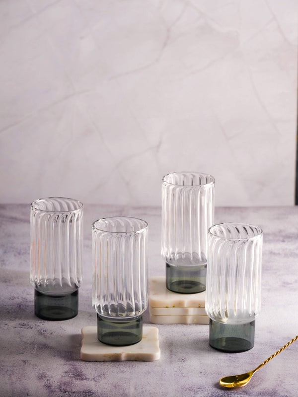 Highball Grey Set Of 4 Gift Box