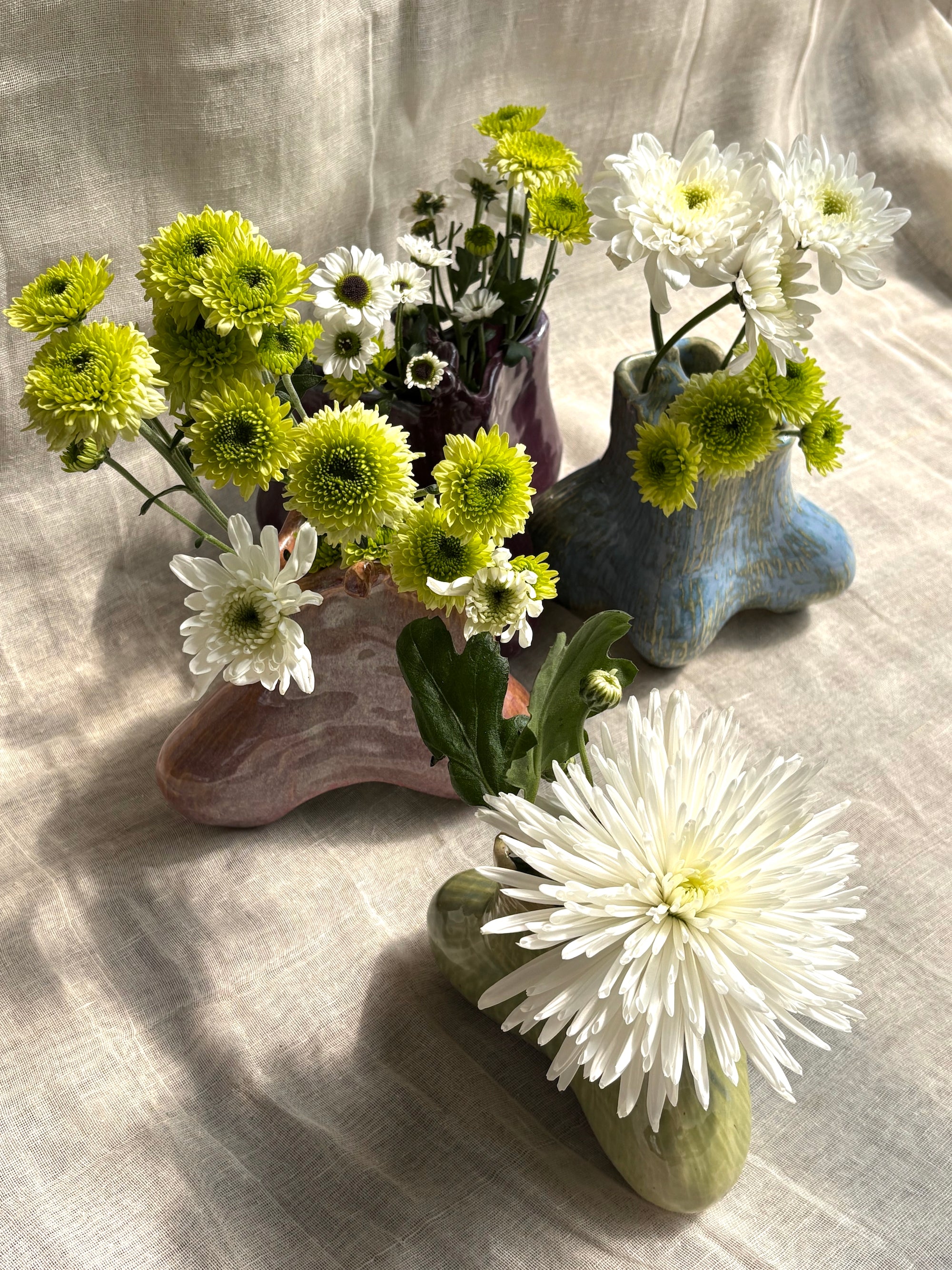 Hollow Ground Vase - Electric Blue