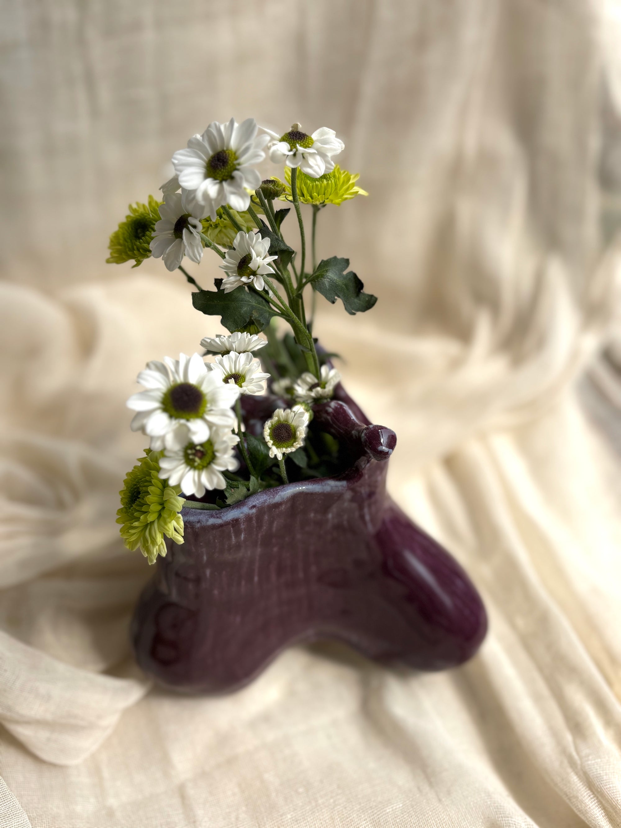 Hollow Ground Vase - Plum