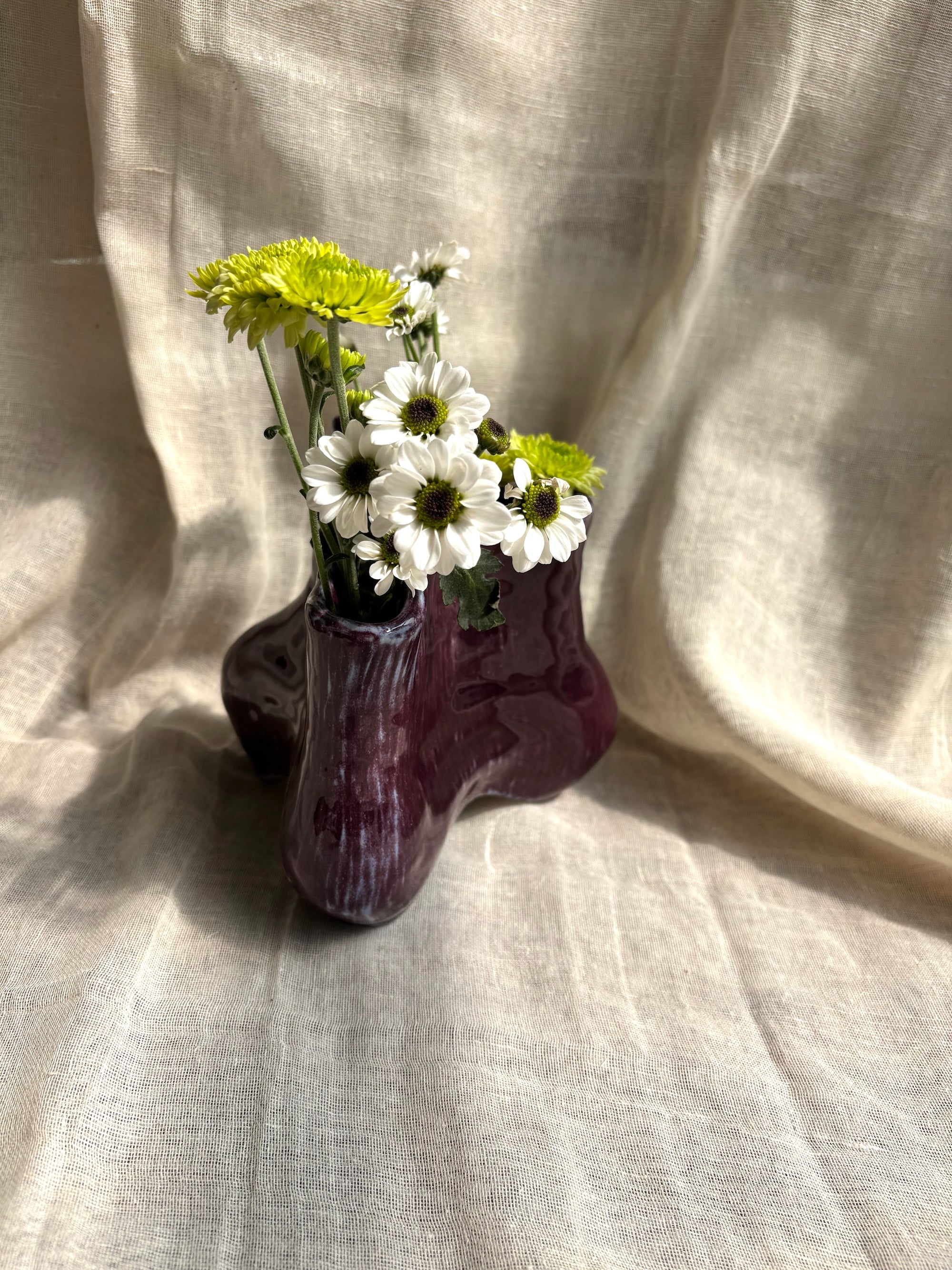 Hollow Ground Vase - Plum
