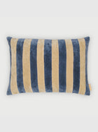 Holly Cobalt Blue Velvet Stripe Cushion Cover