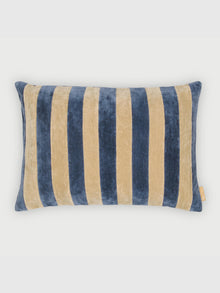 Holly Cobalt Blue Velvet Stripe Cushion Cover