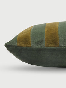Holly Eucalyptus Velvet Stripe Cushion Cover