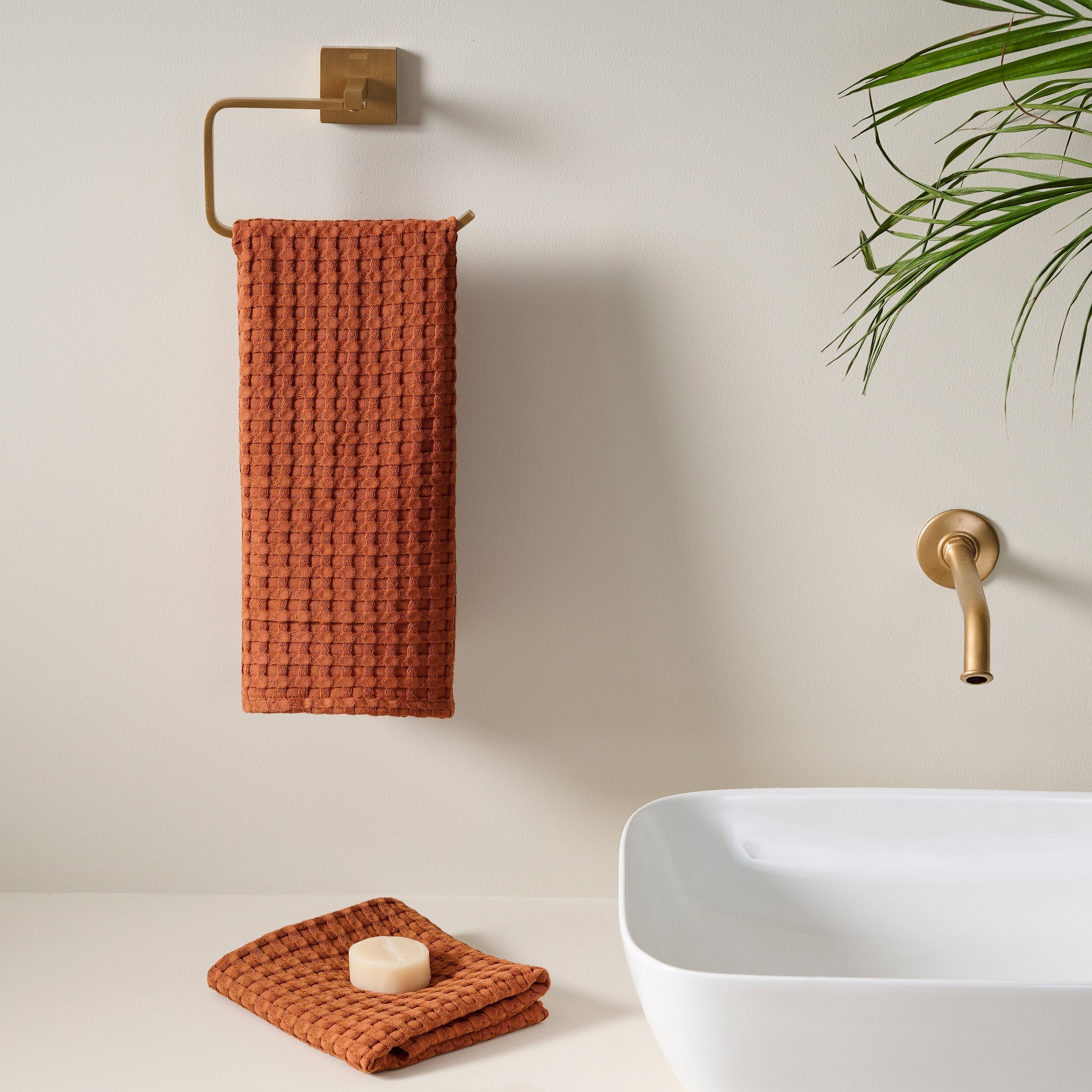 Honeycomb | Cotton Bamboo | Waffle | Hand Towel - Product Image 