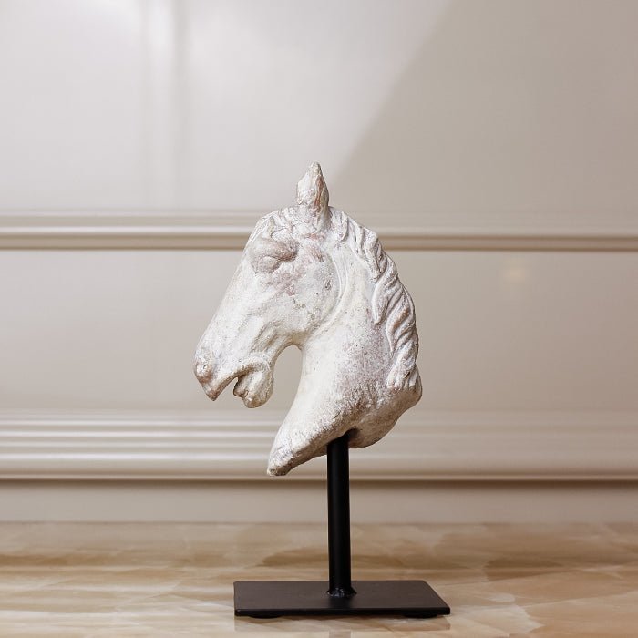 Horse Statue on Iron Base