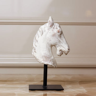 Horse Statue on Iron Base