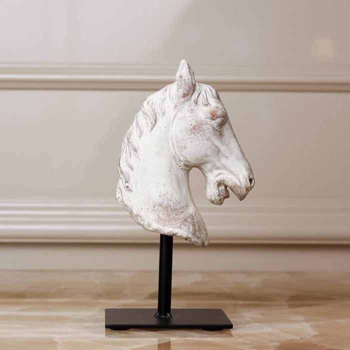Horse Statue on Iron Base
