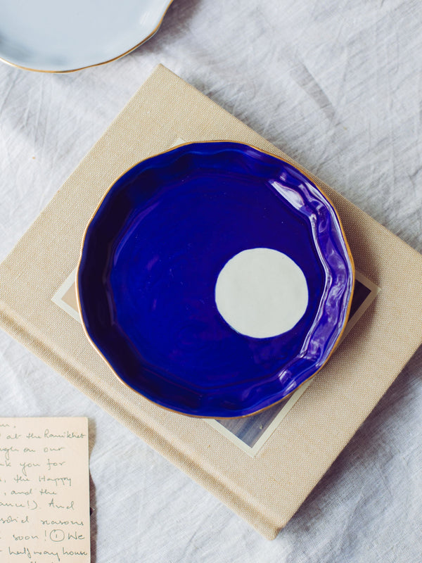 Hues Of Blues Dotto Plates 6_ Set Of 4