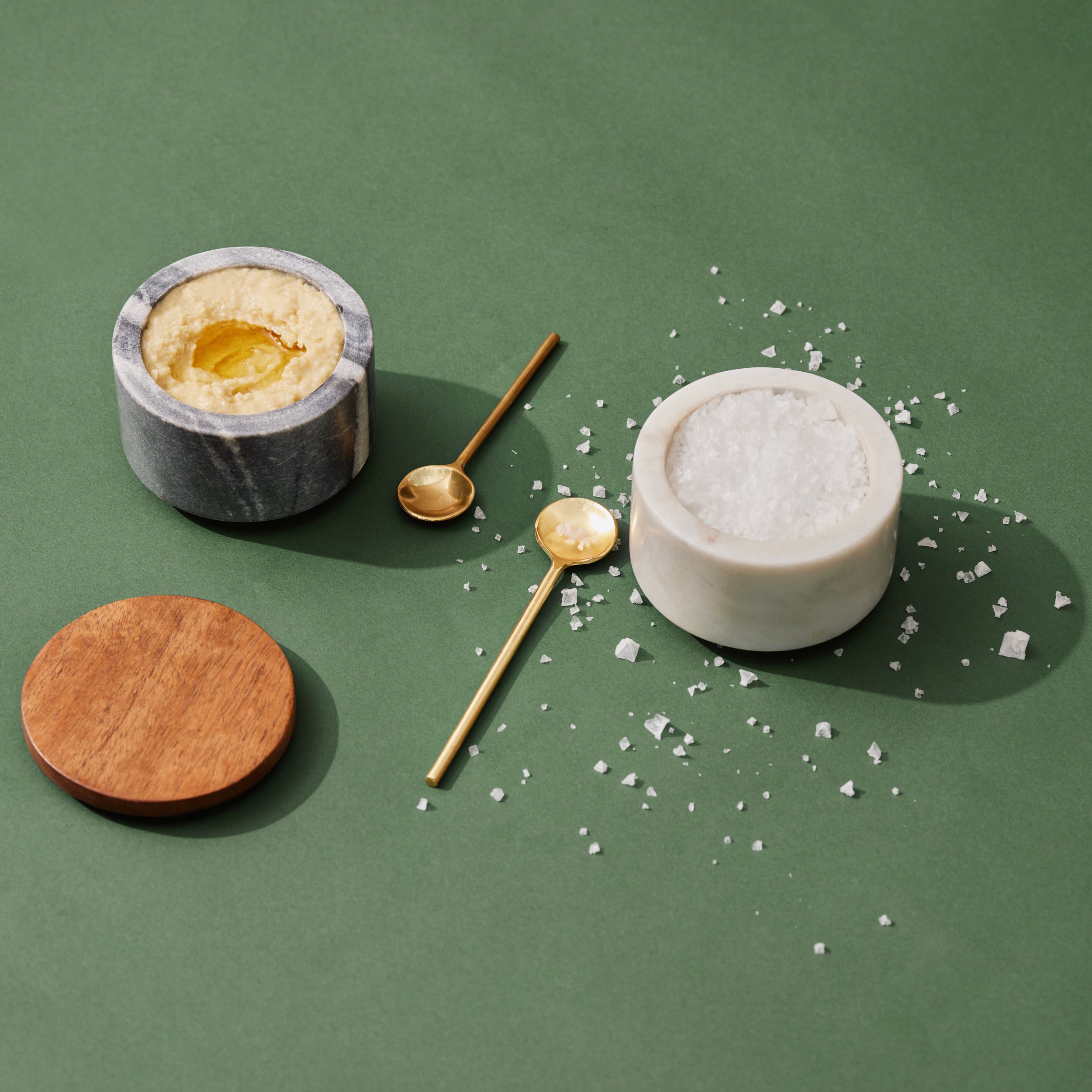 Stacked Marble Spread Jars Set of Two