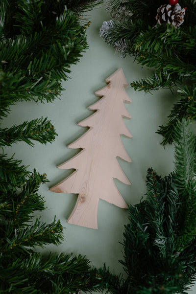 Wooden Pine Christmas Tree Cutout (Large)