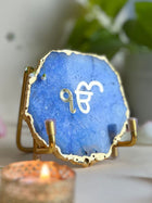 Ik Onkar Metal Holder with  Agate
