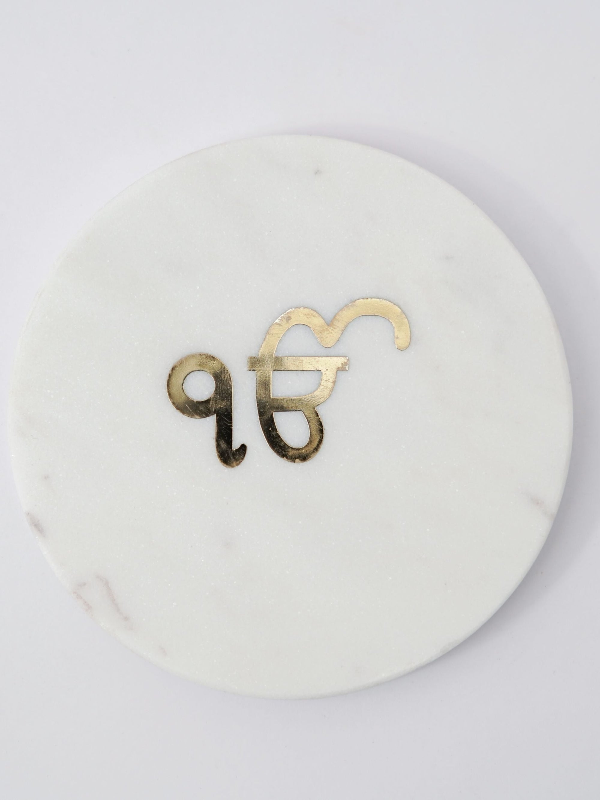Ik Onkar with Marble - Metal Holder