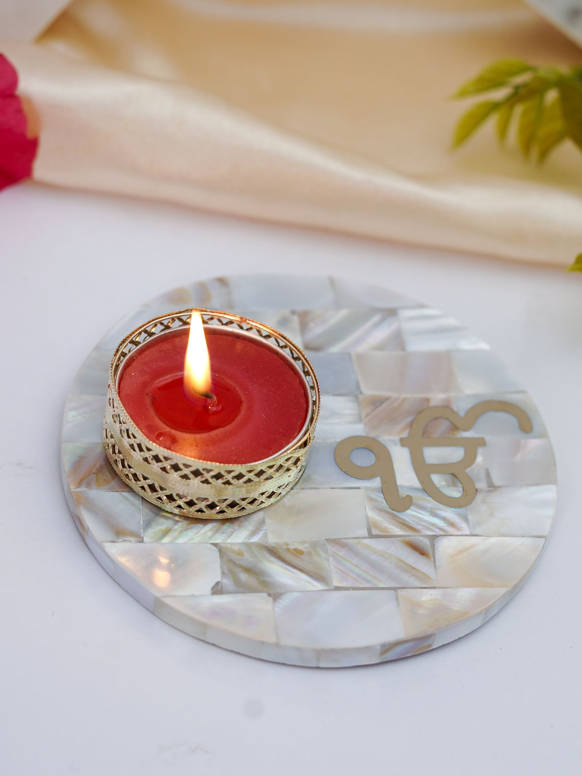 Mother of Pearl Tea Light Holder