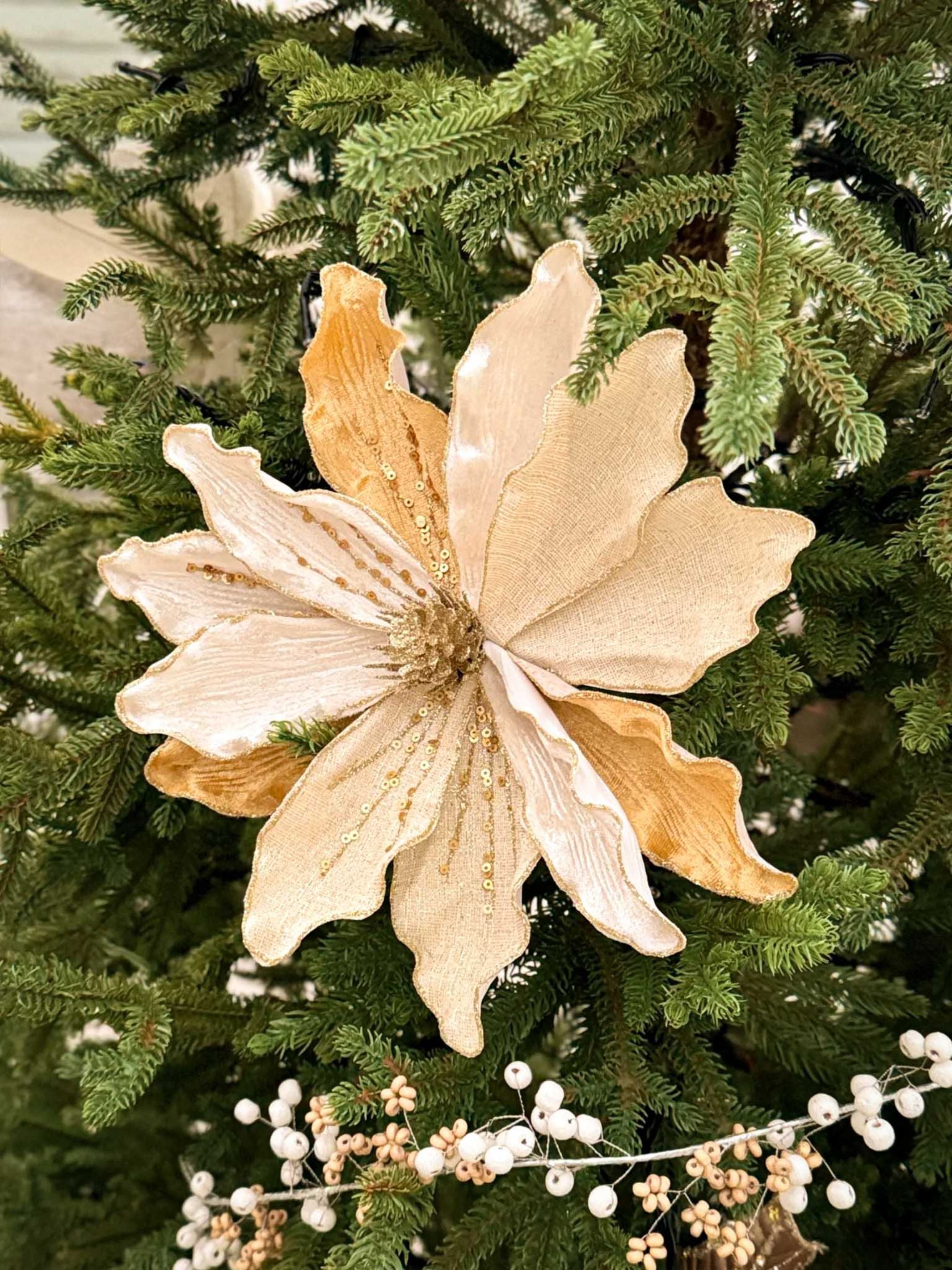 Magnolia Flower filler Gold And White - Set