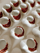 Concrete & Red Crystal Tea Light