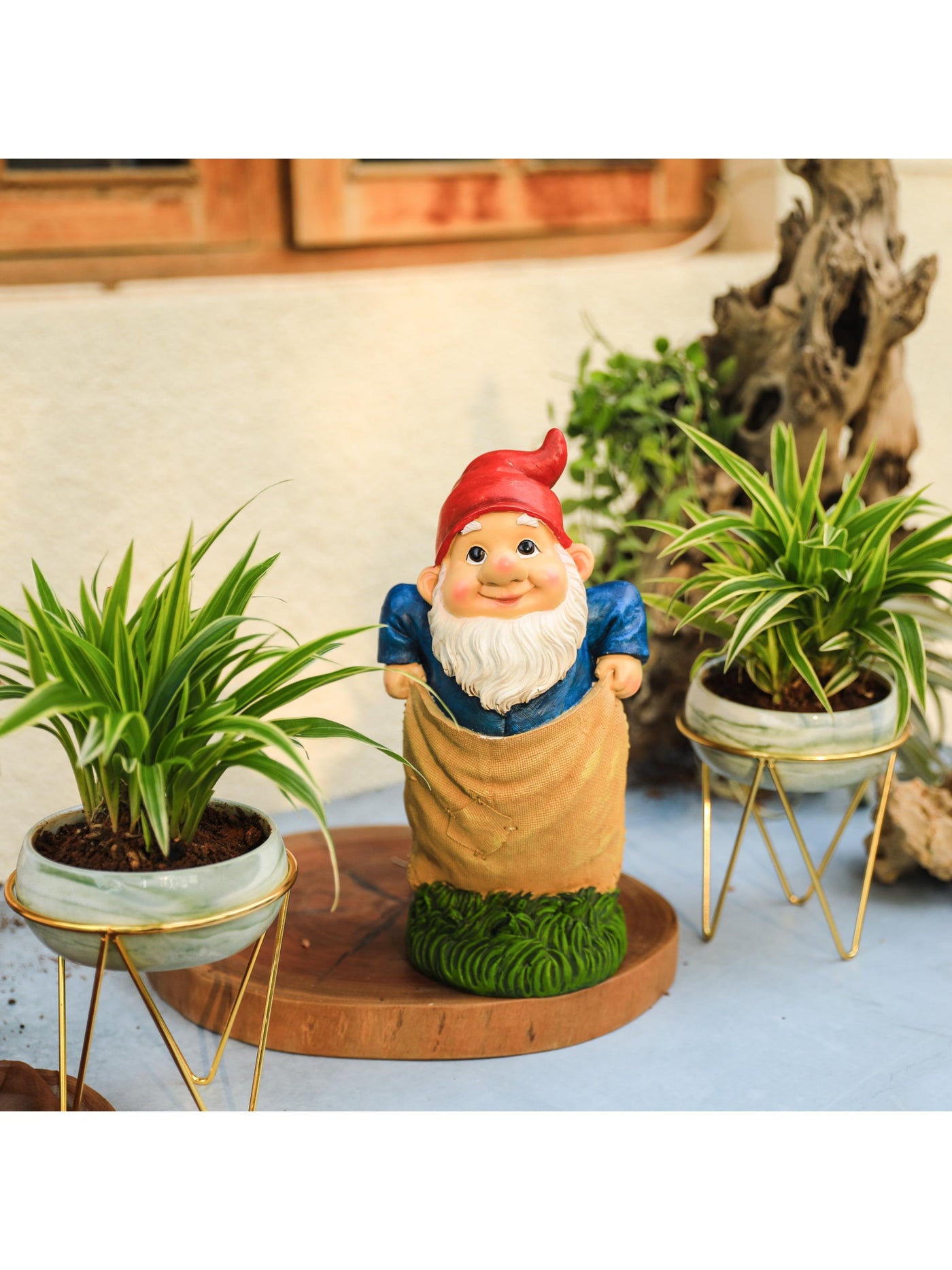 Garden Decor - Gnome in a Sack Race