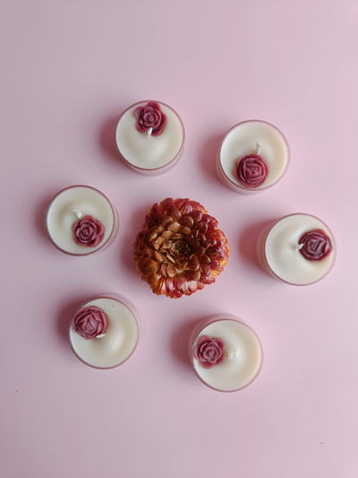 Rose Tealight Candle - Set of 6