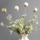 Golden White Seashells Metal Sticks