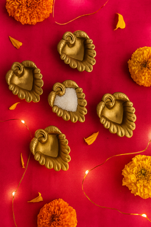 Peacock Diya set of 3