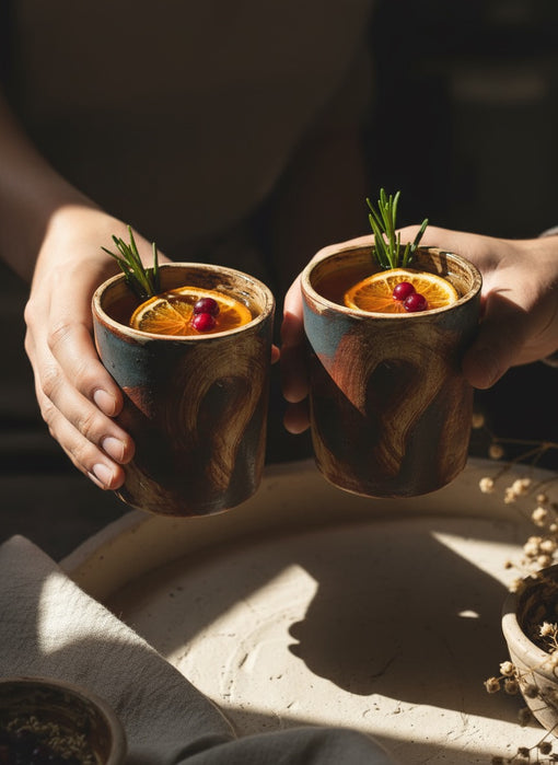 Fired earth tumbler - Set of 2 Big