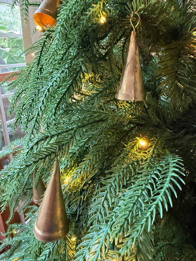 Antique Gold Christmas Bells Set of 10