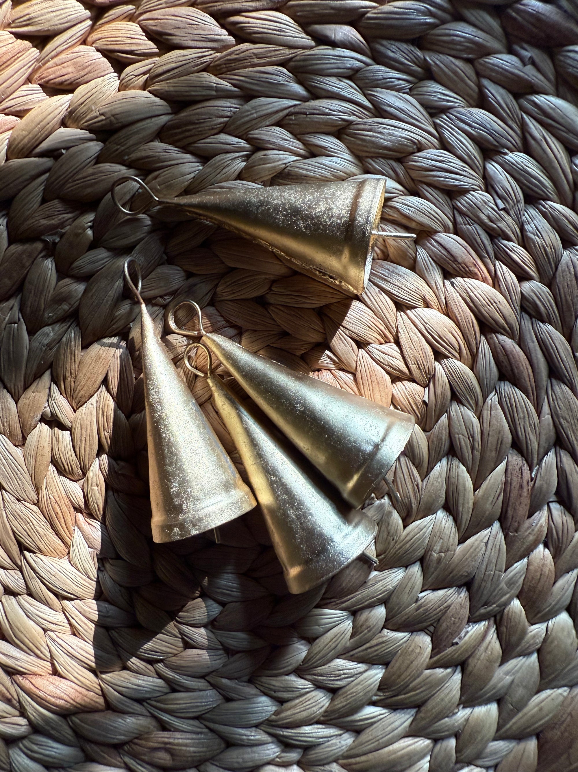 Antique Gold Christmas Bells Set of 10