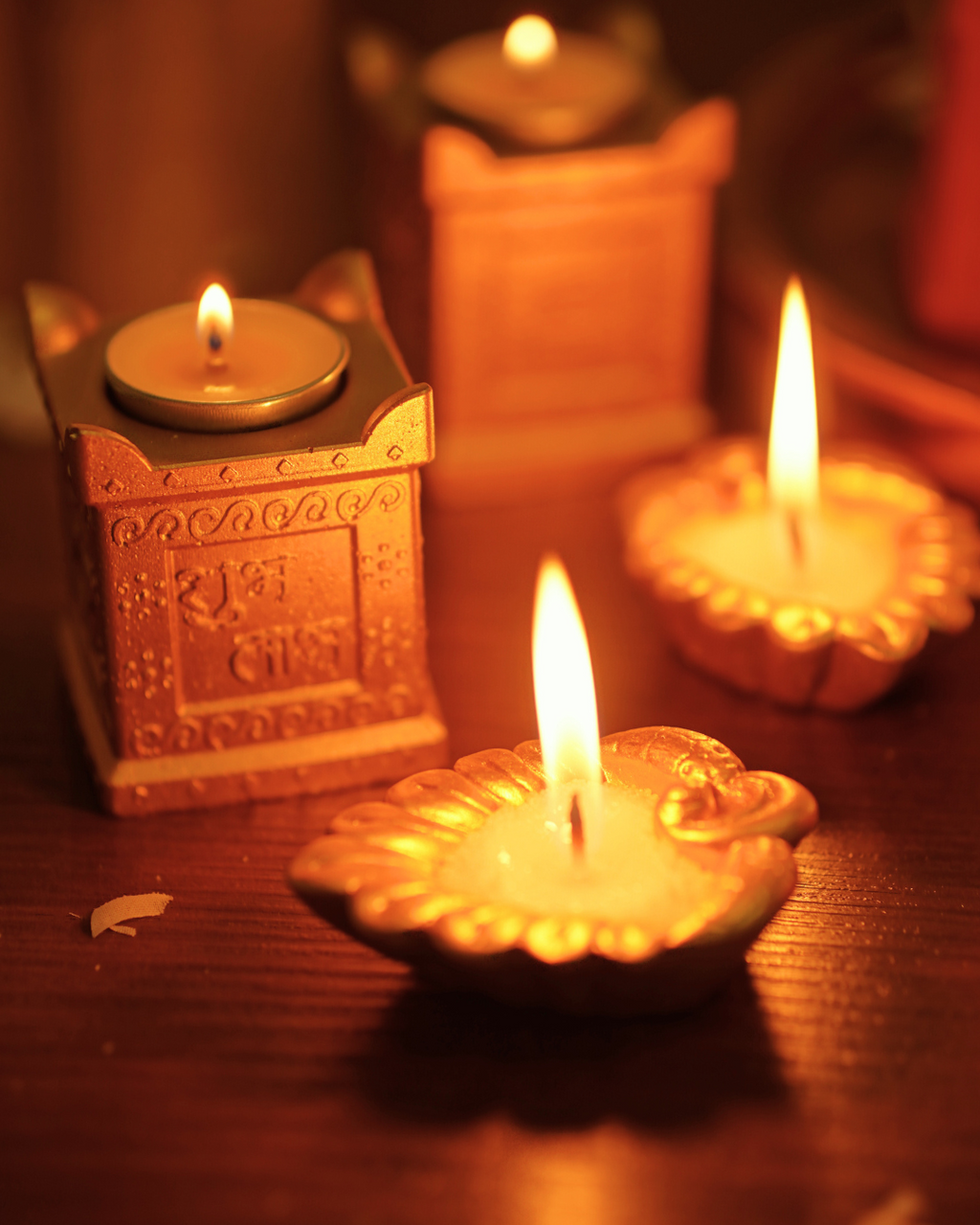 Concrete Peacock Diya