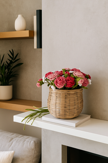 Crochet Rose Basket